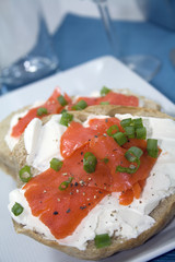 Bagel and Cream Cheese with Lox