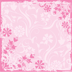Obraz premium Grunge floral background, vector 
