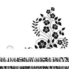 Grass and flower, vector
