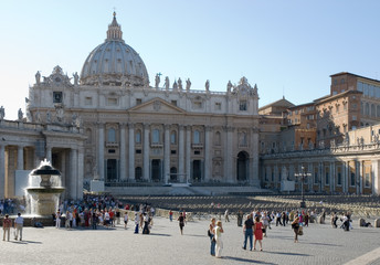 Fototapeta na wymiar Plac Świętego Piotra w Rzymie