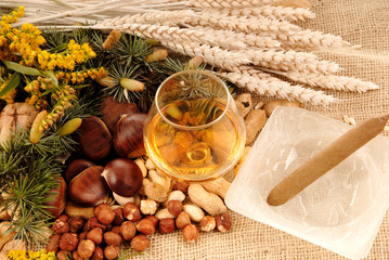 seasonal, nuts and cognac