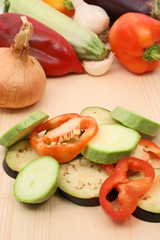 fresh organic vegetables on board