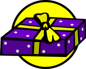gift with purple wrapping