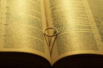 Wedding Ring Heart Shaped Shadow