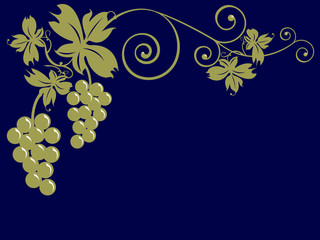 Tralcio di vite con grappoli d'uva