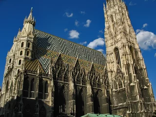 Gordijnen St. Stephens Cathedral (Stephansdom) in Vienna, Austria © Stanisa Martinovic