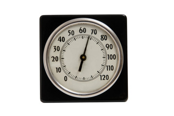 Vintage thermometer, isolated with clipping path