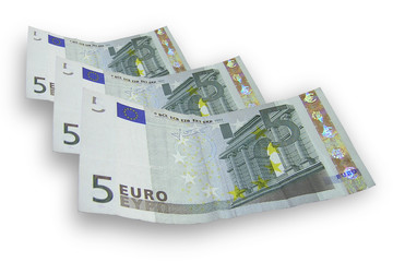 Euro, Banknote, freigestellt