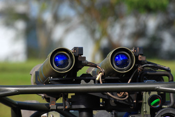 Missile mounted on the armor vehicle