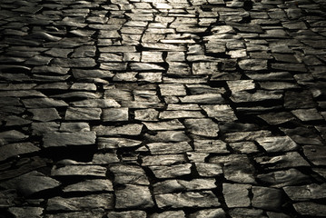 cobblestone road