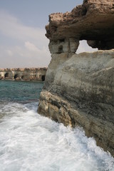 Sea caves in Cyprus