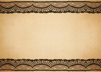 old vintage paper with lace design