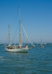 Large white sailing boat