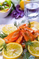 Fresh delicious  prawns