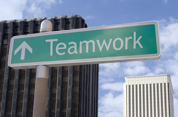 Obraz premium Teamwork Ahead
