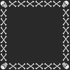 skull and crossbones frame/border