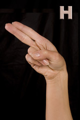 letter h in sign language