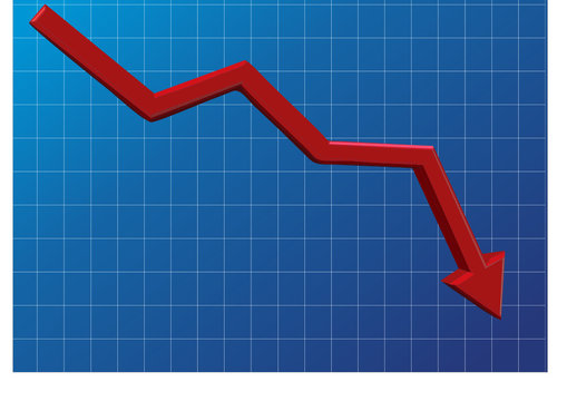 Graph arrow down