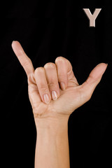 letter y in sign language