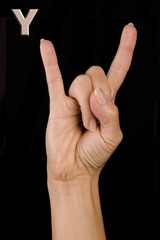 letter y in polish sign language
