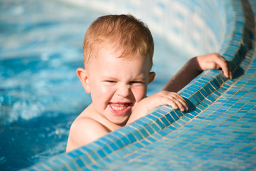 Baby Boy in pool