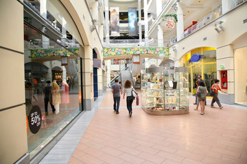 the interior of the store