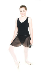 A young girl stretching