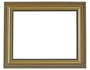 Gold plated wooden picture frame