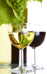 two wineglasses