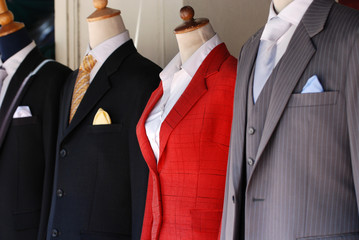 coat display at the shop