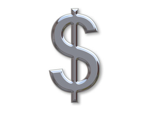 Dollar - Symbol in Chrom