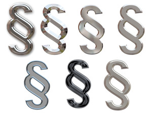 Obraz premium Paragraph-Symbol in Chrom