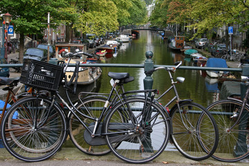 Fototapeta na wymiar Eglantiergracht d'Amsterdam