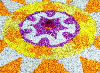 flower decoration at indian home