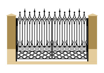 forged iron gothic gate