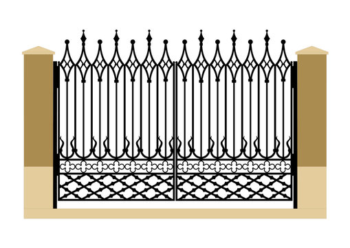forged iron gothic gate