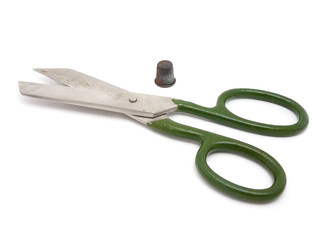 scissors and thimble