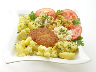 veal cutlet with vegetables