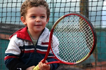 Deurstickers tennis boy © Snezana Skundric