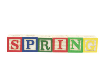 Alphabet Blocks - Spring
