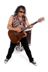 Obraz premium Musicien joue de la guitare country