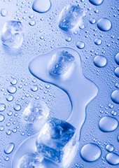 Water & Drops & Ice cubes