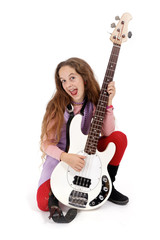 Fototapeta premium Enfant joue de la guitare