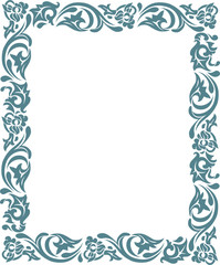 Frame with floral ornaments. Vector Illustration