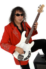 Obraz premium Guitariste jouant de la bass