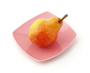 pear on the saucer