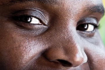 African woman eyes