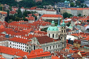 Naklejka premium The aerial view of Prague City from Petrin Hill