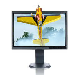 LCD Monitor and Airplane