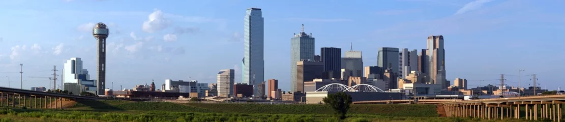 Badezimmer Foto Rückwand Panorama Skyline von Dallas Texas © Brandon Seidel